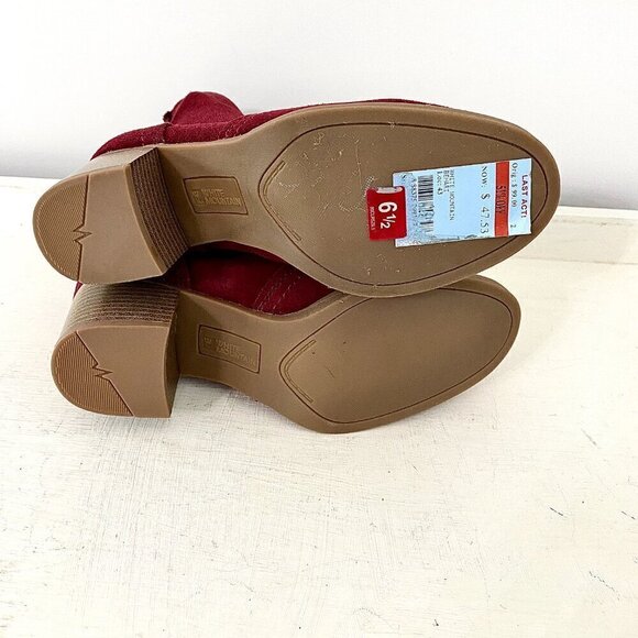 White Mountain Bahari Suede Leather Pull On Slouchy Ankle Boots Booties Size 6.5 - Picture 11 of 11